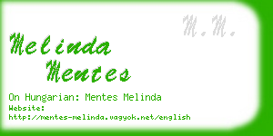 melinda mentes business card